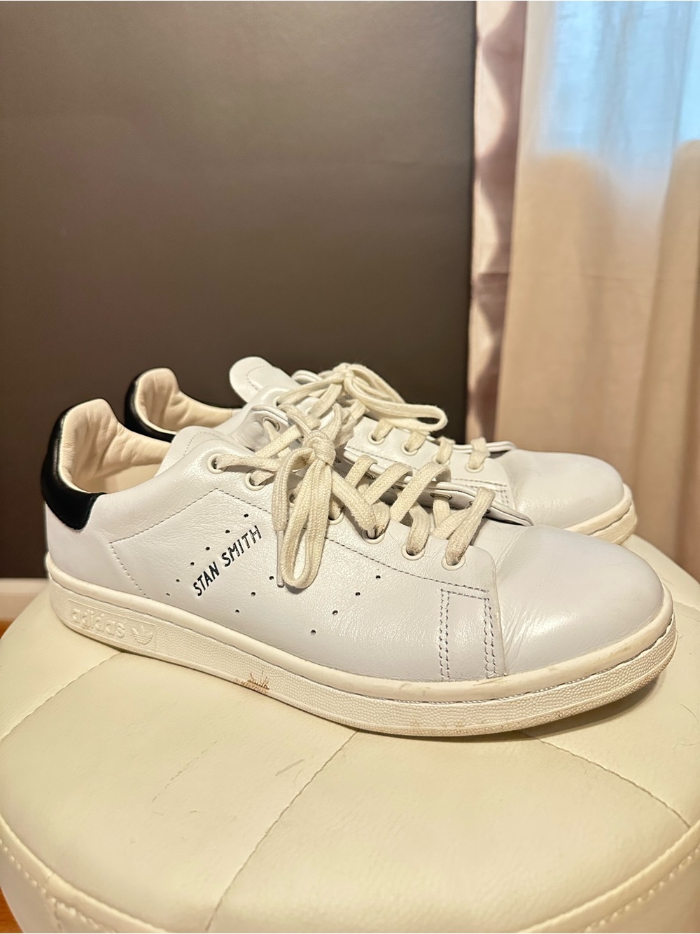 Adidas Stan Smith Leather Sneakers White Black Men’s 8 AH06785